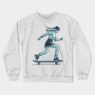 Skater Girl Crewneck Sweatshirt